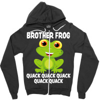 Brother Frog Animal Pun Love Amphibian Toad Frogs  Zipper Hoodie | Artistshot