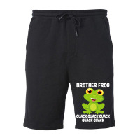 Brother Frog Animal Pun Love Amphibian Toad Frogs  Fleece Short | Artistshot