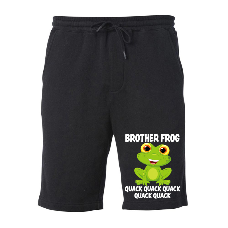 Brother Frog Animal Pun Love Amphibian Toad Frogs  Fleece Short by KayleaGrosso | Artistshot