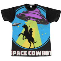 Cowboy Alien Spaceship Vintage Distressed Western Graphic T-shirt | Artistshot