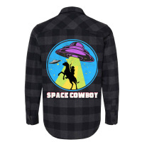 Cowboy Alien Spaceship Vintage Distressed Western Flannel Shirt | Artistshot