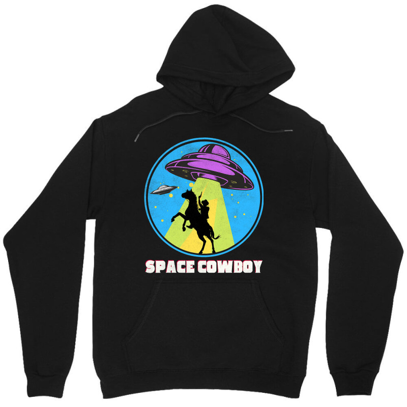 Cowboy Alien Spaceship Vintage Distressed Western Unisex Hoodie | Artistshot