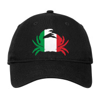 Crab Vintage Italy 2italian Flag Seafood Lover Ita Adjustable Cap | Artistshot