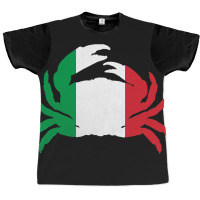 Crab Vintage Italy 2italian Flag Seafood Lover Ita Graphic T-shirt | Artistshot