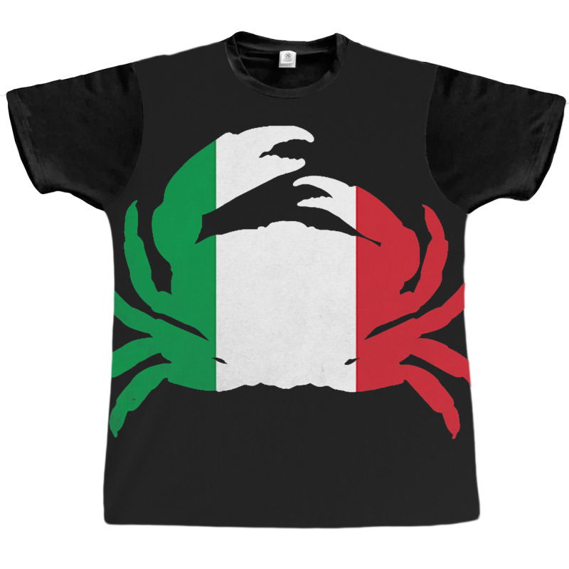 Crab Vintage Italy 2italian Flag Seafood Lover Ita Graphic T-shirt | Artistshot