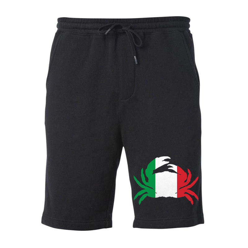 Crab Vintage Italy 2italian Flag Seafood Lover Ita Fleece Short | Artistshot