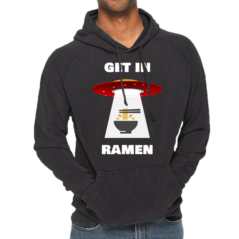 Ufo Believer And Ramen Lover Spaceship Alien Ramen Vintage Hoodie | Artistshot