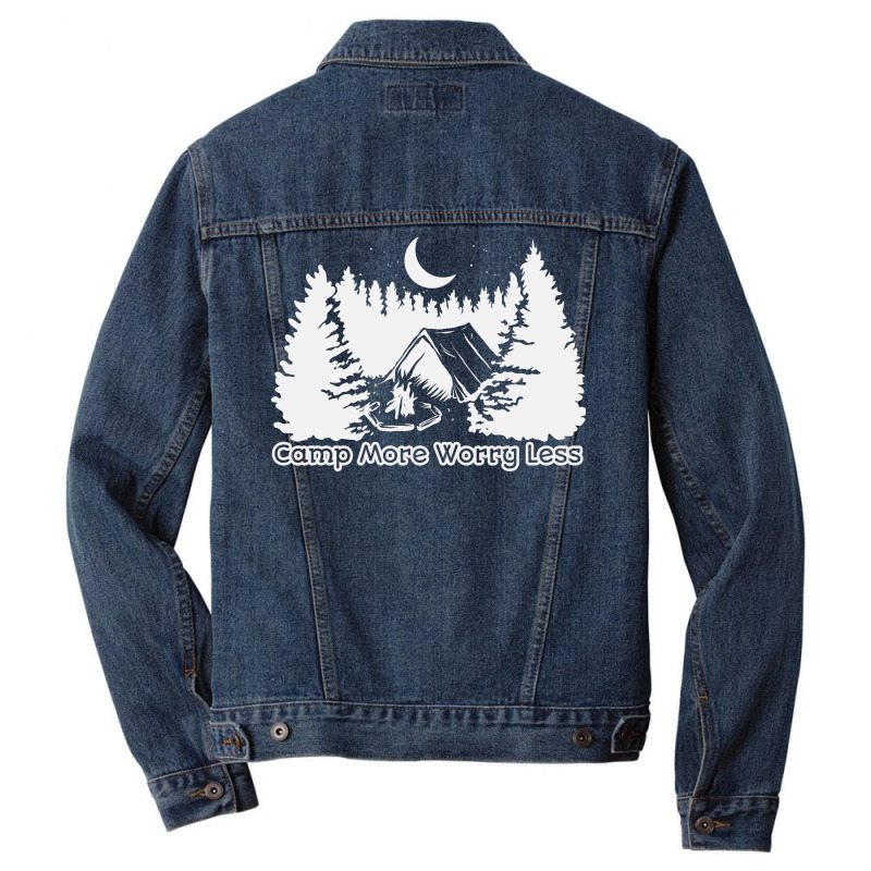 Camp More Worry Less Men Denim Jacket | Artistshot