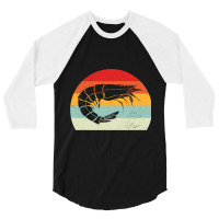 Vintage Shrimp 2crayfish Fan Crustacean Fanatic Cr 3/4 Sleeve Shirt | Artistshot