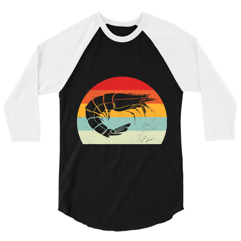 Vintage Shrimp 2crayfish Fan Crustacean Fanatic Cr 3/4 Sleeve Shirt | Artistshot