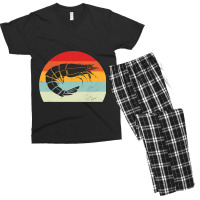 Vintage Shrimp 2crayfish Fan Crustacean Fanatic Cr Men's T-shirt Pajama Set | Artistshot