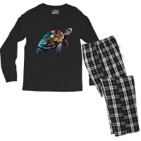 Turtle Art Animal Motif Colourful Turtle 21 Men's Long Sleeve Pajama Set | Artistshot