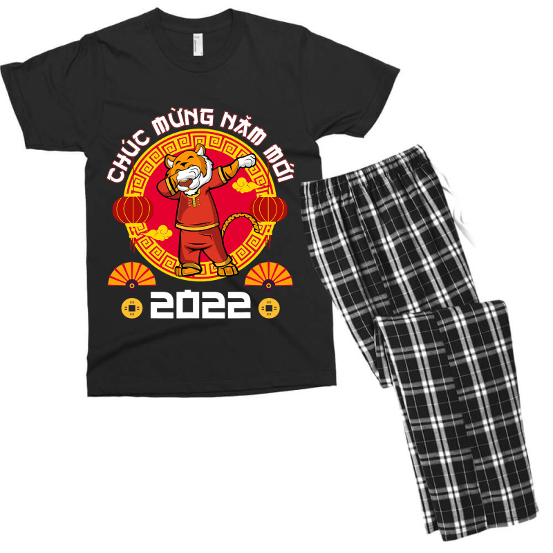 Tiger Dabbing 2vietnamese New Year 2chuc Mung Nam  Men's T-shirt Pajama Set | Artistshot