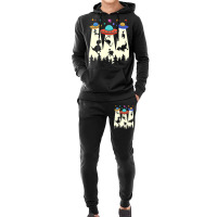 Ufo Dinosaur Lover Vintage Rerto Alien Abduction F Hoodie & Jogger Set | Artistshot