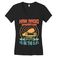 Vintage Ham Radio Operator 2retro Proud Amateur Ra Women's V-neck T-shirt | Artistshot