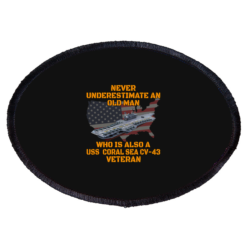 Veteran Day Aircraft Carrier Coral Sea Cv43 Warshi Oval Patch | Artistshot