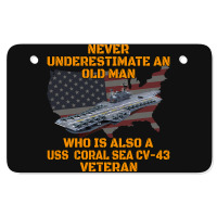 Veteran Day Aircraft Carrier Coral Sea Cv43 Warshi Atv License Plate | Artistshot