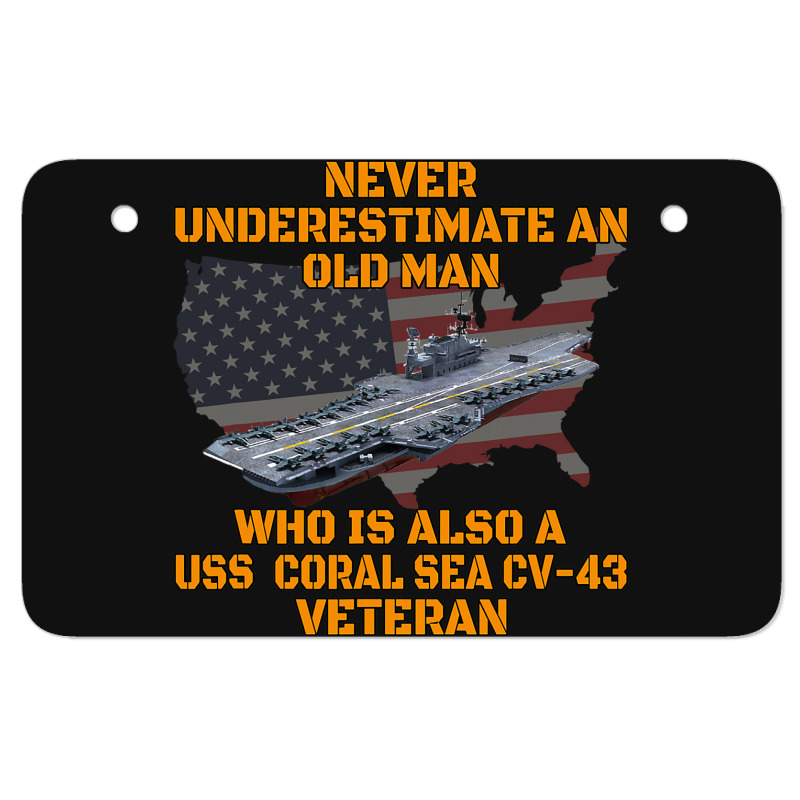 Veteran Day Aircraft Carrier Coral Sea Cv43 Warshi Atv License Plate | Artistshot