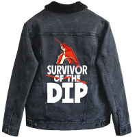 Survive The Dip Trading Day Investor Day Unisex Sherpa-lined Denim Jacket | Artistshot