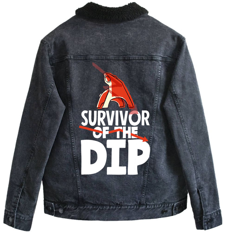 Survive The Dip Trading Day Investor Day Unisex Sherpa-lined Denim Jacket | Artistshot