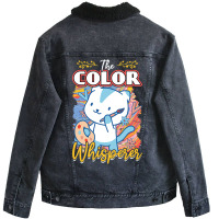 The Color Whisperer 2painter Unisex Sherpa-lined Denim Jacket | Artistshot