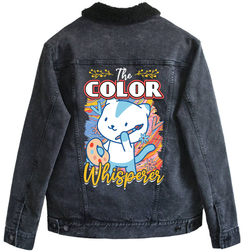 The Color Whisperer 2painter Unisex Sherpa-lined Denim Jacket | Artistshot