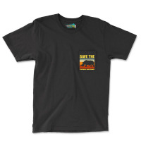 Vintage Sunset Save The Chubby Unicorns Fat Rhino Pocket T-shirt | Artistshot