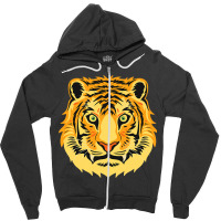 Tiger Face 2zoology Zookeeper Safari Zoo Wild Anim Zipper Hoodie | Artistshot