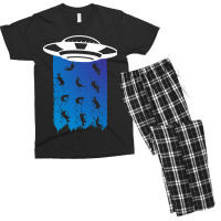 Ufo Abduction Alien Cat Extraterrestrial Kitty Own Men's T-shirt Pajama Set | Artistshot