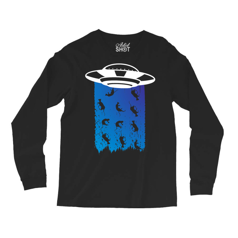 Ufo Abduction Alien Cat Extraterrestrial Kitty Own Long Sleeve Shirts | Artistshot