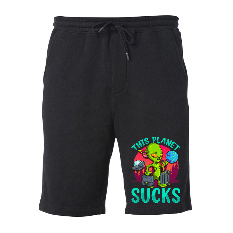 This Planet Sucks Earth Angry Vacation Luggages Sa Fleece Short | Artistshot