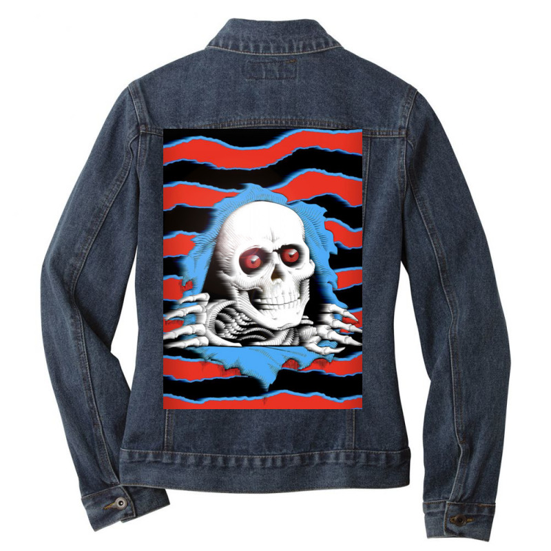 Smile Pop Art Cartoon Ladies Denim Jacket | Artistshot