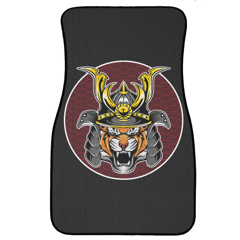 Tiger Samurai Helmet Funny Japanese Warrior Design Front Car Mat | Artistshot