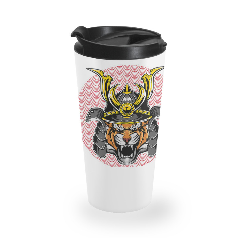 Tiger Samurai Helmet Funny Japanese Warrior Design Travel Mug | Artistshot