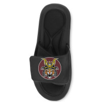 Tiger Samurai Helmet Funny Japanese Warrior Design Slide Sandal | Artistshot