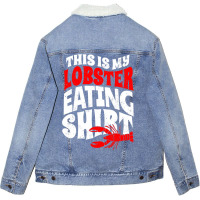 Vintage This Is My Lobster Eating Unisex Sherpa-lined Denim Jacket | Artistshot