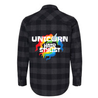 Unicorn Hair Stylist Hairdresser Unicorn Lover Gif Flannel Shirt | Artistshot