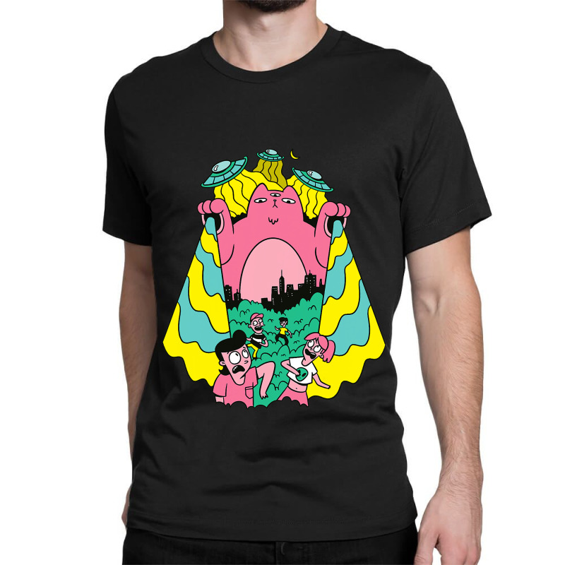 Three Eyed Alien Cat In Comic Style Classic T-shirt | Artistshot