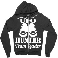 Ufo Hunter Team Leader Binoculars Zipper Hoodie | Artistshot