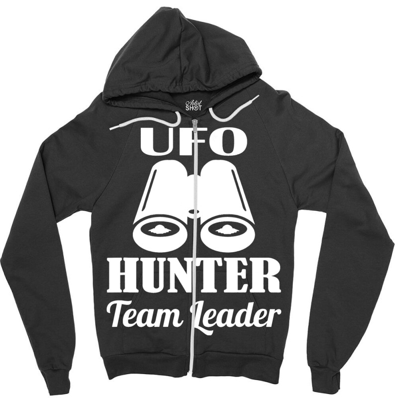 Ufo Hunter Team Leader Binoculars Zipper Hoodie | Artistshot