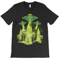 Ufo Abduction Unidentified Flying Object Forest Na T-shirt | Artistshot