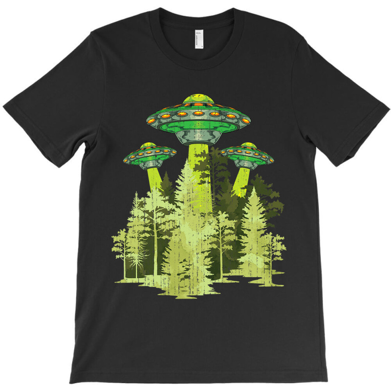 Ufo Abduction Unidentified Flying Object Forest Na T-shirt | Artistshot