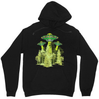 Ufo Abduction Unidentified Flying Object Forest Na Unisex Hoodie | Artistshot