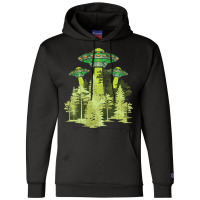 Ufo Abduction Unidentified Flying Object Forest Na Champion Hoodie | Artistshot