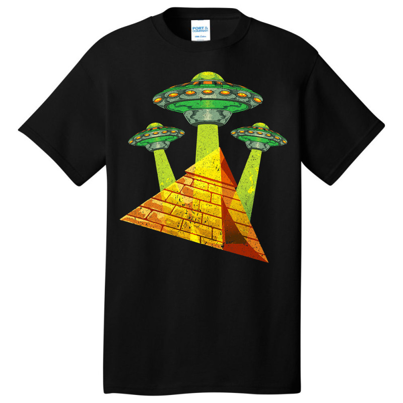 Unidentified Flying Object Egyptian Pyramids Abduc Basic T-shirt | Artistshot