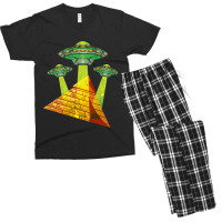 Unidentified Flying Object Egyptian Pyramids Abduc Men's T-shirt Pajama Set | Artistshot