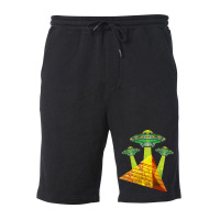 Unidentified Flying Object Egyptian Pyramids Abduc Fleece Short | Artistshot