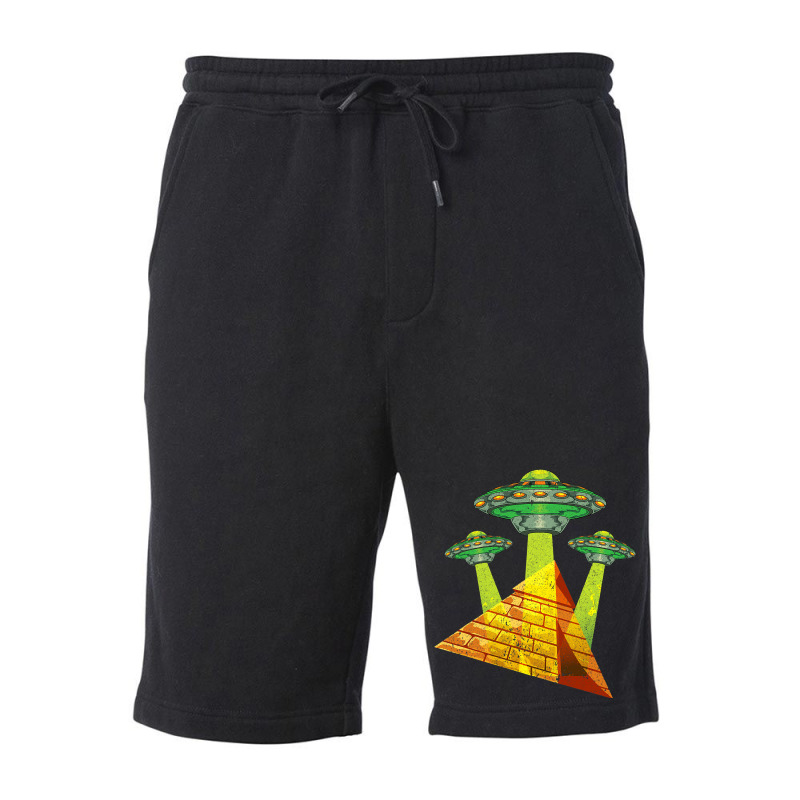 Unidentified Flying Object Egyptian Pyramids Abduc Fleece Short | Artistshot