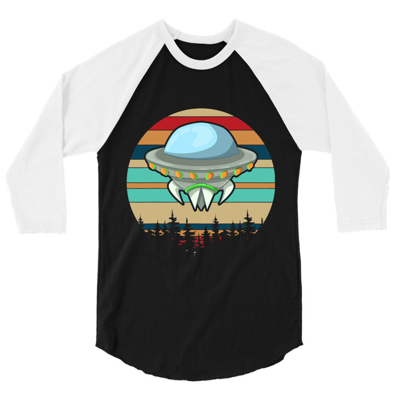 Unidentified Flying Object Extraterrestrial Alien  3/4 Sleeve Shirt | Artistshot