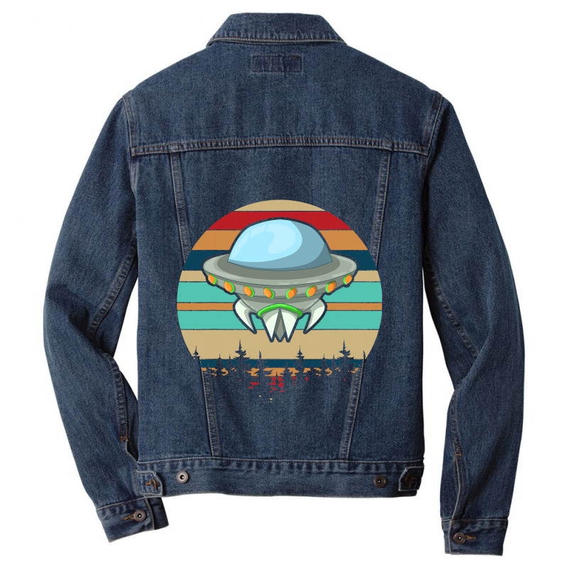 Unidentified Flying Object Extraterrestrial Alien  Men Denim Jacket | Artistshot